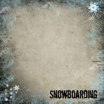 Stamping Station - Snowboarding Antique Paper